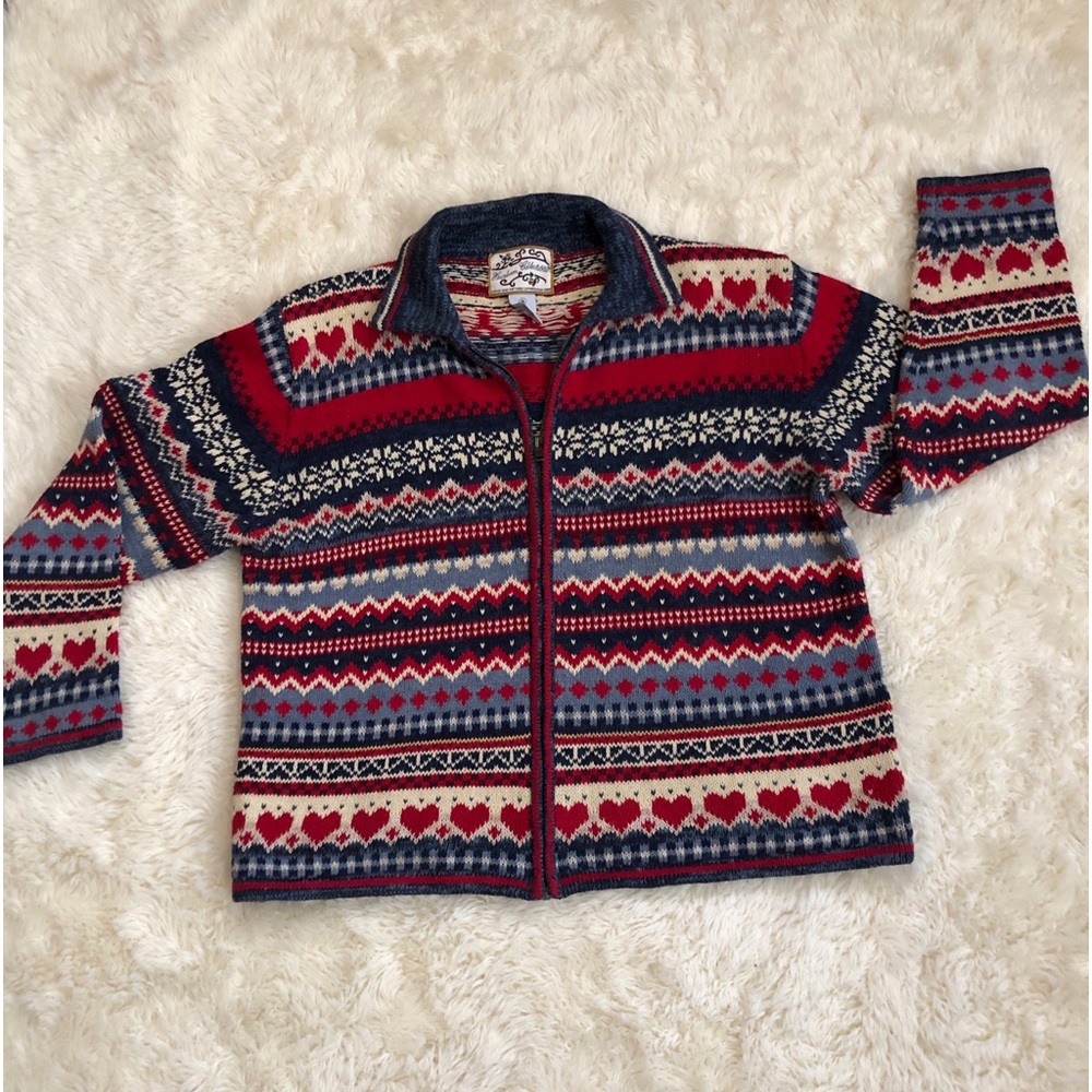 Vintage Heirloom Collection Sweater Full Zip Size M